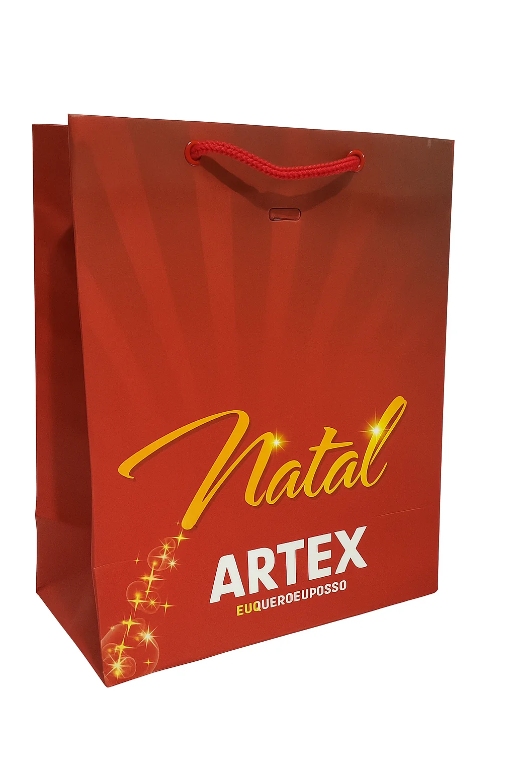Fotografia real de entrega e distribuição de pedidos de sacolas, referência Artex Natal 2