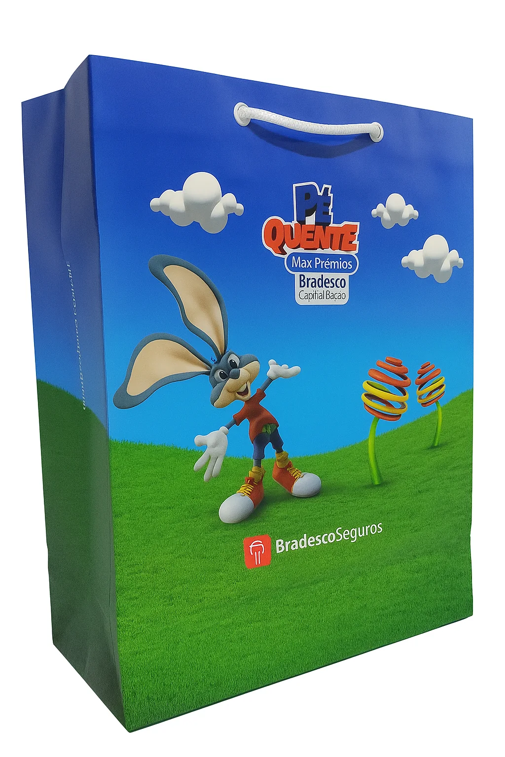 Fotografia real de modelos de sacolas de papel personalizadas, referência triplex