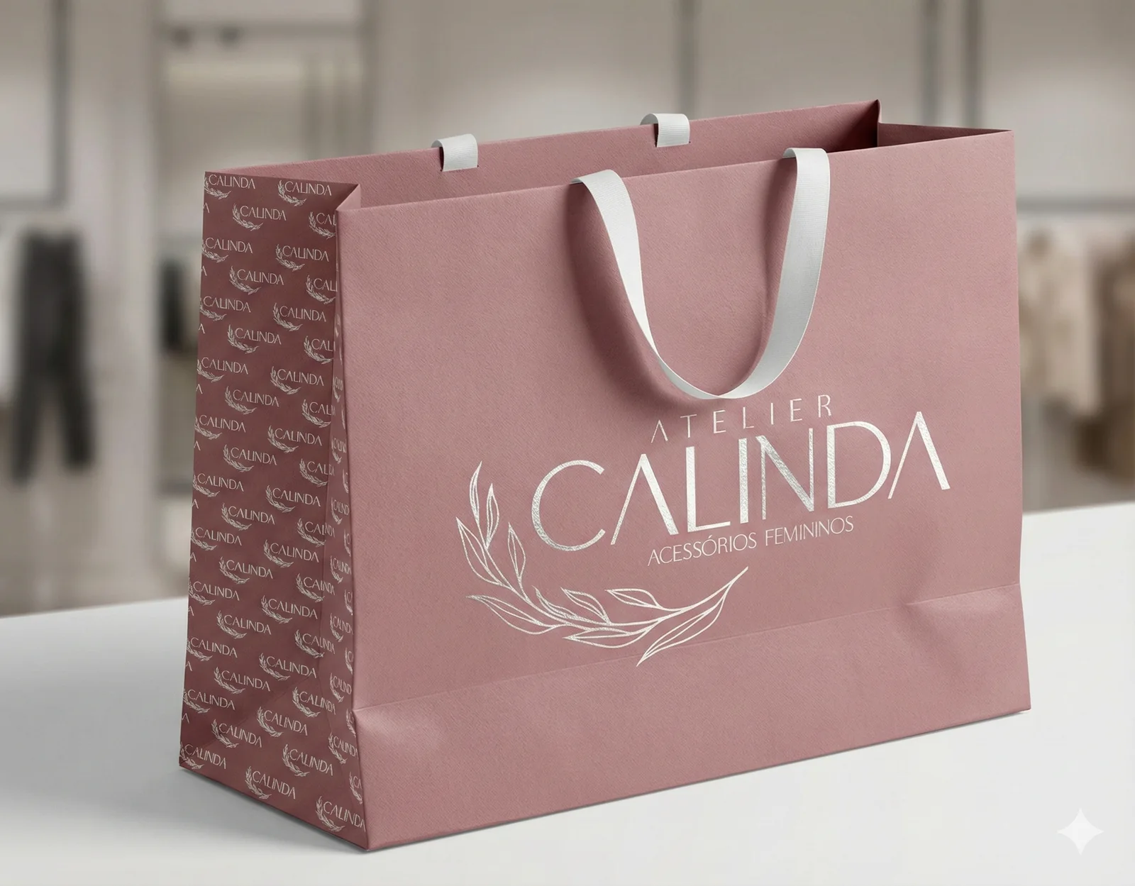 Fotografia real de portfólio de sacolas personalizadas, referência offset-gorguraocolado