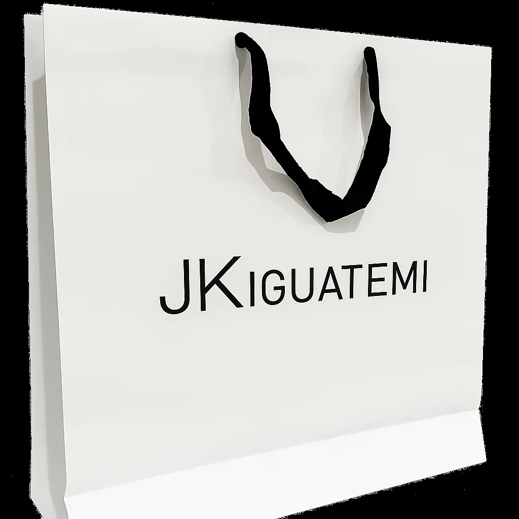 Fotografia real de sacolas de papel em formato horizontal, referência JKIguatemi
