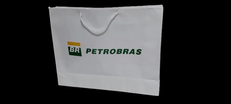 Fotografia real de sacolas de papel em formato horizontal, referência petrobras-1